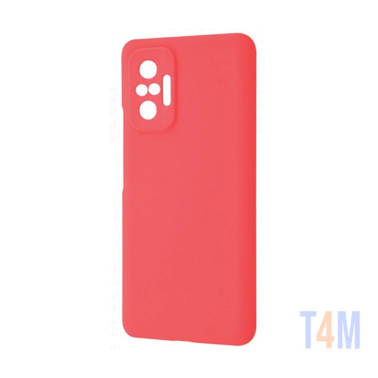 Capa de Silicone com Moldura de Câmera para Xiaomi Note 10 Pro Vermelho